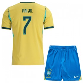 Camisola Brasil Vini JR. 7 Criança 1º Equipamento Mundial 2026 Manga Curta