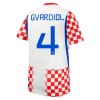 Camisola Croácia Gvardiol 4 Criança 1º Equipamento Mundial 2026 Manga Curta