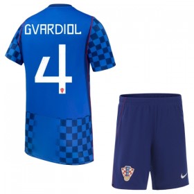 Camisola Croácia Gvardiol 4 Criança 2º Equipamento Mundial 2026 Manga Curta
