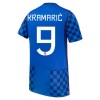Camisola Croácia Kramaric 9 2º Equipamento Mundial 2026 Manga Curta