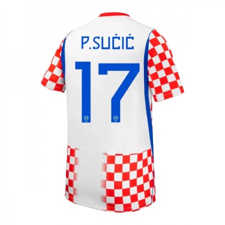 Camisola Croácia P. Sucic 17 1º Equipamento Mundial 2026 Manga Curta