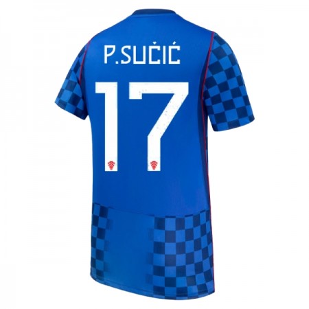 Camisola Croácia P. Sucic 17 2º Equipamento Mundial 2026 Manga Curta