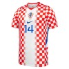 Camisola Croácia Perišić 14 1º Equipamento Mundial 2026 Manga Curta