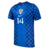 Camisola Croácia Perišić 14 Criança 2º Equipamento Mundial 2026 Manga Curta