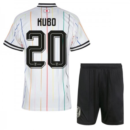 Camisola Japão Kubo 20 Criança 2º Equipamento Mundial 2026 Manga Curta