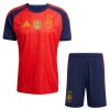 Camisola Espanha 2 Stars Criança 1º Equipamento Mundial 2026 Manga Curta
