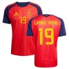 Camisola Espanha 2 Stars Lamine Yamal 19 1º Equipamento Mundial 2026 Manga Curta Camisola Espanha 2 Stars Lamine Yamal 19 1º Equipamento Mundial 2026 Manga Curta
