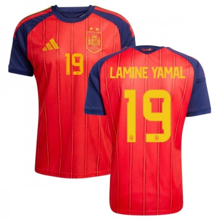 Camisola Espanha 2 Stars Lamine Yamal 19 1º Equipamento Mundial 2026 Manga Curta Camisola Espanha 2 Stars Lamine Yamal 19 1º Equipamento Mundial 2026 Manga Curta