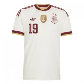 Camisola Espanha 2 Stars Lamine Yamal 19 2º Equipamento Mundial 2026 Manga Curta