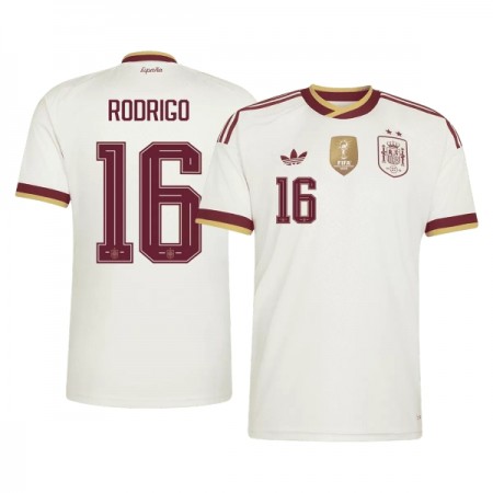 Camisola Espanha 2 Stars Rodrigo 16 2º Equipamento Mundial 2026 Manga Curta
