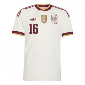 Camisola Espanha 2 Stars Rodrigo 16 2º Equipamento Mundial 2026 Manga Curta