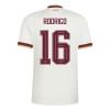 Camisola Espanha 2 Stars Rodrigo 16 Criança 2º Equipamento Mundial 2026 Manga Curta