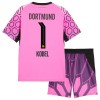 Camisola Borussia Dortmund Kobel 1 Guarda Redes Criança 2º Equipamento 2026-27 Rosa Manga Curta