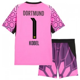 Camisola Borussia Dortmund Kobel 1 Guarda Redes Criança 2º Equipamento 2026-27 Rosa Manga Curta