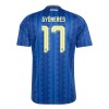 Camisola Suécia Gyokeres 17 2º Equipamento Mundial 2026 Manga Curta