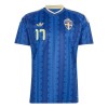 Camisola Suécia Gyokeres 17 2º Equipamento Mundial 2026 Manga Curta
