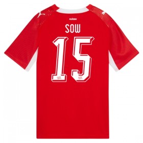 Camisola Suíça Djibril Sow 15 1º Equipamento Mundial 2026 Manga Curta