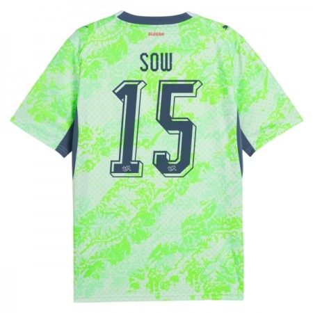 Camisola Suíça Djibril Sow 15 2º Equipamento Mundial 2026 Manga Curta