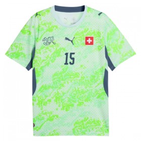 Camisola Suíça Djibril Sow 15 2º Equipamento Mundial 2026 Manga Curta