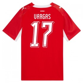Camisola Suíça Vargas 17 1º Equipamento Mundial 2026 Manga Curta