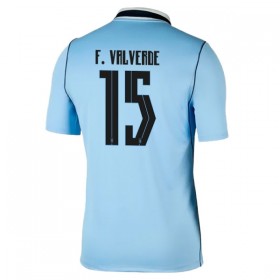 Camisola Uruguai Federico Valverde 15 1º Equipamento Mundial 2026 Manga Curta