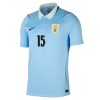 Camisola Uruguai Federico Valverde 15 1º Equipamento Mundial 2026 Manga Curta