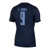 Camisola Uruguai Luis Suarez 9 2º Equipamento Mundial 2026 Manga Curta