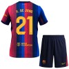 Camisola FC Barcelona Frenkie de Jong 21 Criança 1º Equipamento 2026-27 Manga Curta Camisola FC Barcelona Frenkie de Jong 21 Criança 1º Equipamento 2026-27 Manga Curta