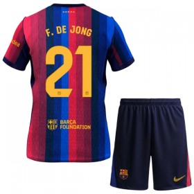 Camisola FC Barcelona Frenkie de Jong 21 Criança 1º Equipamento 2026-27 Manga Curta