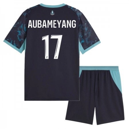 Camisola Olympique de Marseille Aubameyang 17 Criança 2º Equipamento 2026-27 Manga Curta