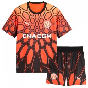 Camisola Olympique de Marseille Criança 1º Equipamento 2026-27 Laranja Manga Curta
