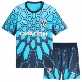 Camisola Olympique de Marseille Criança 2º Equipamento 2026-27 Azul Manga Curta