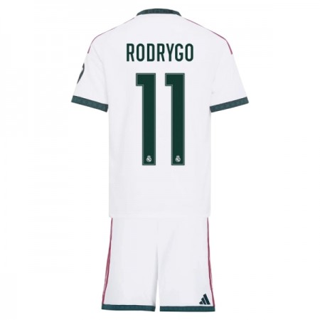 Camisola Real Madrid Rodrygo 11 Criança 1º Equipamento 2026-27 Manga Curta Camisola Real Madrid Rodrygo 11 Criança 1º Equipamento 2026-27 Manga Curta