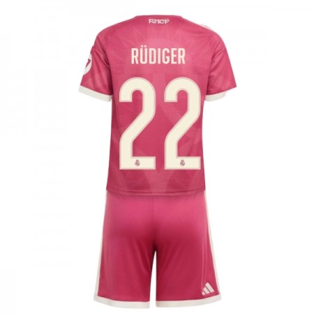 Camisola Real Madrid Rudiger 22 Criança 3º Equipamento 2026-27 Manga Curta