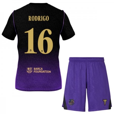Camisola FC Barcelona Rodrigo 16 Criança 2º Equipamento 2026-27 Manga Curta