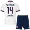 Camisola FC Bayern München Luis Diaz 14 Criança 2º Equipamento 2026-27 Manga Curta