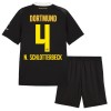 Camisola Borussia Dortmund N. Schlotterbeck 4 Criança 2º Equipamento 2026-27 Manga Curta