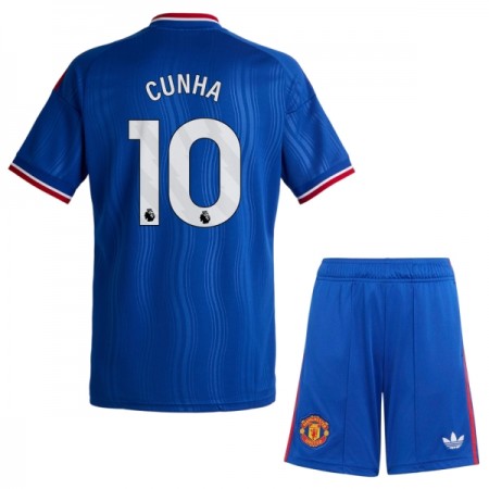 Camisola Manchester United Cunha 10 Criança 2º Equipamento 2026-27 Manga Curta