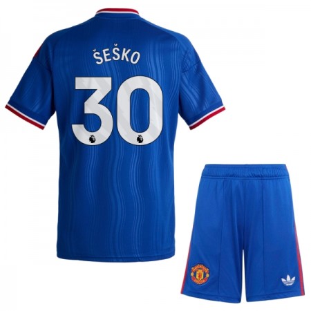 Camisola Manchester United Sesko 30 Criança 2º Equipamento 2026-27 Manga Curta