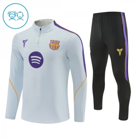 Criança Barcelona Quarter-Zip Sweat de Treino 2026-27 Branca