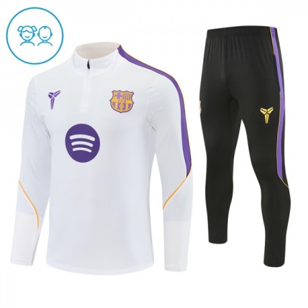 Criança Barcelona Quarter-Zip Sweat de Treino 2026-27 Branca