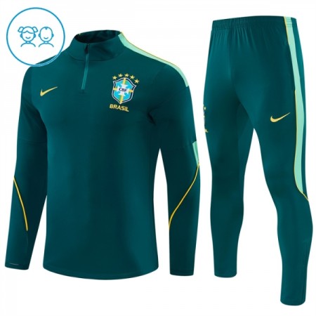 Criança Brasil Quarter-Zip Sweat de Treino 2026-27 Verde