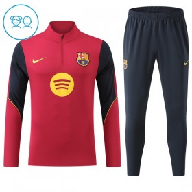 Criança FC Barcelona Quarter-Zip Sweat de Treino 2026-27 Vermelha