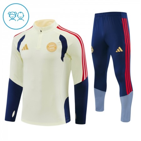 Criança FC Bayern München Quarter-Zip Sweat de Treino 2026-27 Branca