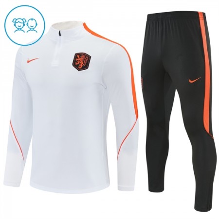 Criança Holanda Quarter-Zip Sweat de Treino 2026-27 Branca