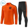 Criança Holanda Quarter-Zip Sweat de Treino 2026-27 Laranja