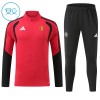 Criança Manchester United Quarter-Zip Sweat de Treino 2026-27 Vermelha