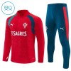 Criança Portugal Quarter-Zip Sweat de Treino 2026-27 Vermelha