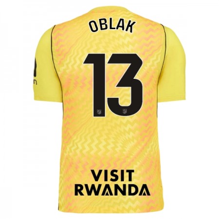 Camisola Atlético Madrid Oblak 13 Guarda Redes 2026-27 Amarela Manga Curta