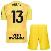Camisola Atlético Madrid Oblak 13 Guarda Redes Criança 2026-27 Amarela Manga Curta